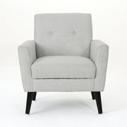 Radiantize - Upholstered Fabric Club Chair With Square-Off Back And Button Tufted - R&R Furniture Gallery (Fountain Valley, CA)