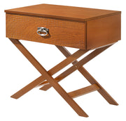 Durable Glory Furniture accent nightstand with a sleek wooden finish and single drawer for bedroom storage.