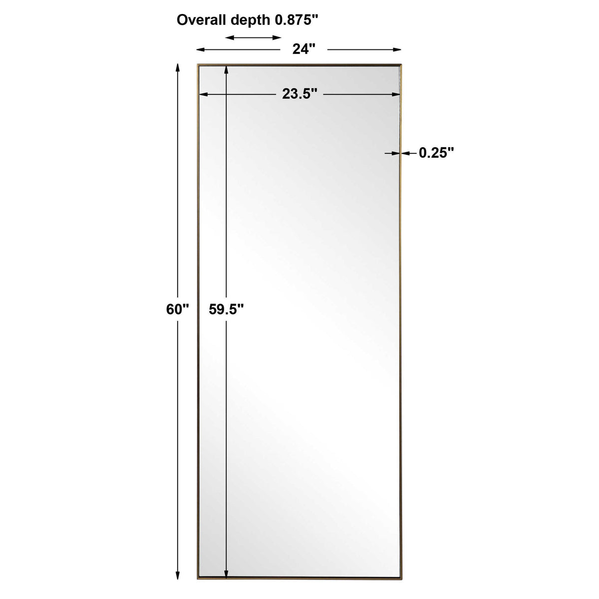 Bradley - Mirror - Brass