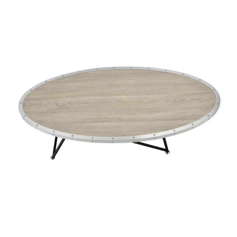 Allis - Coffee Table - Weathered Gray Oak & Metal - R&R Furniture Gallery (Fountain Valley, CA)