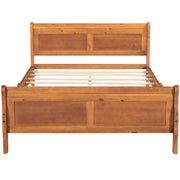 Platform Bed Frame Mattress Foundation Sleigh Bed With Headboard / Footboard / Wood Slat Suppor - R&R Furniture Gallery (Fountain Valley, CA)