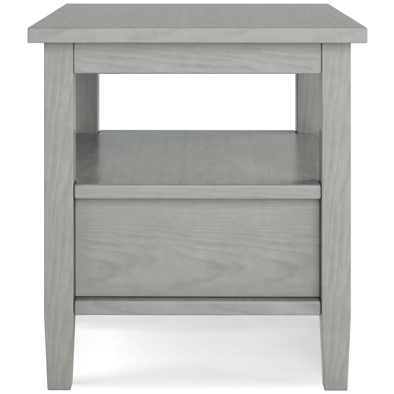 Handcrafted Warm Shaker coffee table by Simpli-Home featuring a sturdy wooden design and natural finish.