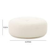 Fickle - Swivel Ottoman - Cream - R&R Furniture Gallery (Fountain Valley, CA)