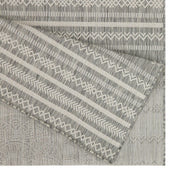 Sunshine - 5'3" X 7'3" Indoor, Outdoor Area Rug - Silver - Polypropylene - R&R Furniture Gallery (Fountain Valley, CA)