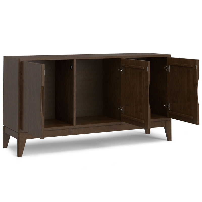Harper - 3 Door Sideboard Buffet / Storage Cabinet - Walnut Brown - R&R Furniture Gallery (Fountain Valley, CA)