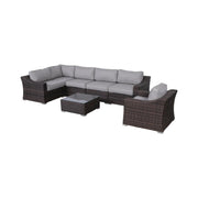 Outdoor Wicker Conversation Set With Cushions, All Weather - R&R Furniture Gallery (Fountain Valley, CA)