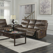 Reclining Sofa With USB Charging, Pocket Coil Seating, And Hidden Storage - Brown - R&R Furniture Gallery (Fountain Valley, CA)