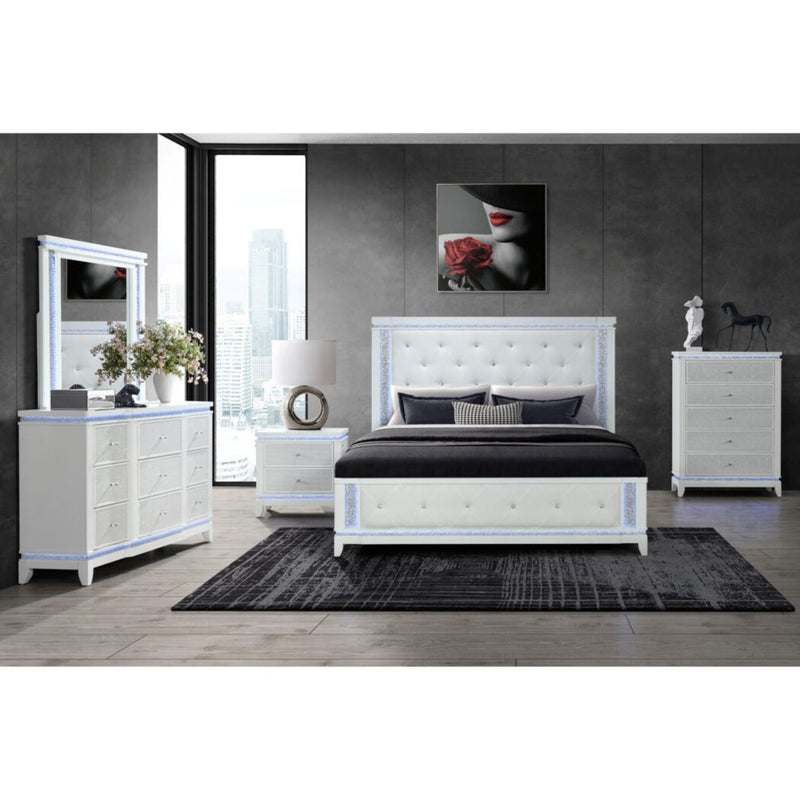 Adalid - Contemporary Bed With LED Lights - R&R Furniture Gallery (Fountain Valley, CA)