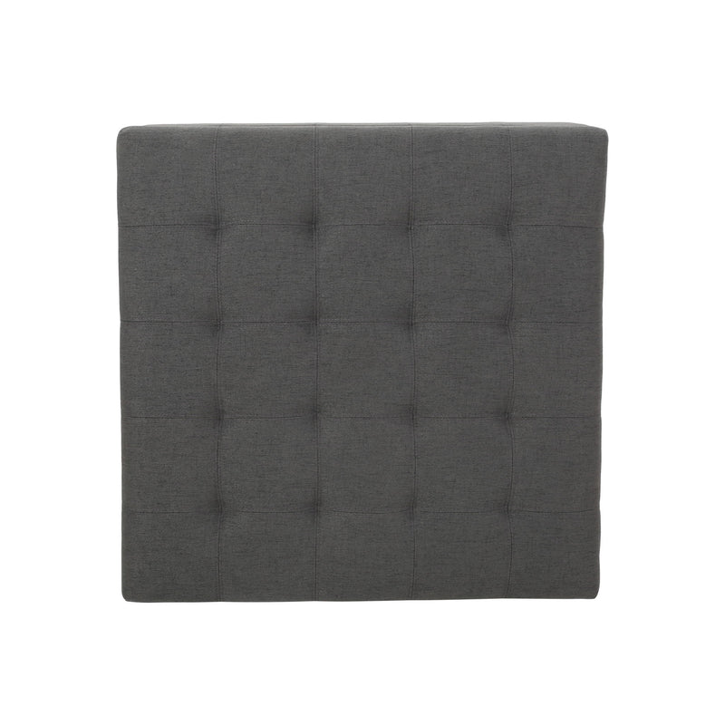 Noble House Isabella contemporary storage ottoman with cushioned top and wooden legs, versatile and stylish for living room decor.