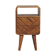 Lille - Mini Curved Nightstand - Oak - R&R Furniture Gallery (Fountain Valley, CA)