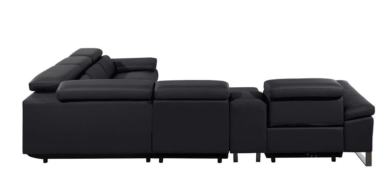 1246 - 6-Piece L-Shaped Modular Power Reclining Sectional With 3 Power Recliners And Power Headrests