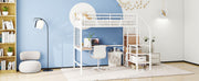 Loft Bed With Desk And Grid, Stylish Frame With Lateral Storage Ladder And Wardrobe - R&R Furniture Gallery (Fountain Valley, CA)