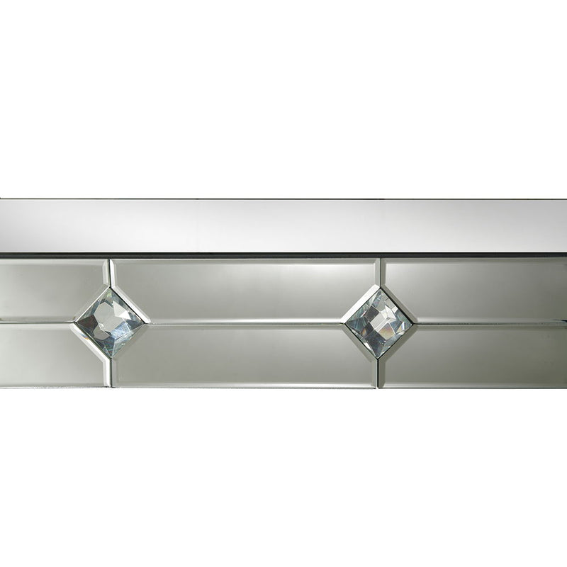 Hessa - Console Table - Mirrored & Faux Rhinestone - R&R Furniture Gallery (Fountain Valley, CA)