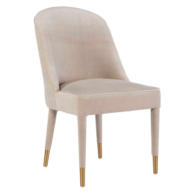 Set of two Uttermost Brie armless chairs with sleek modern design, featuring plush upholstery and wooden legs.