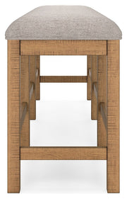 Havonplane - XL Counter Height Upholstered Dining Bench - Brown - R&R Furniture Gallery (Fountain Valley, CA)