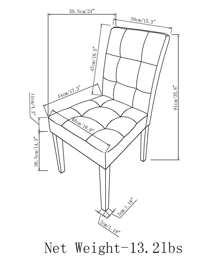 Andover - Parson Dining Chair, Upholstered (Set of 2) - R&R Furniture Gallery (Fountain Valley, CA)
