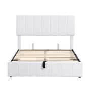 Elegant Upholstered Platform Bed With Hydraulic Storage System - R&R Furniture Gallery (Fountain Valley, CA)