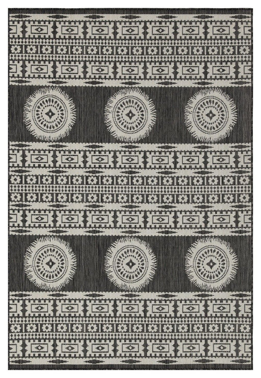 Sunshine - 5'3" X 7'3" Indoor, Outdoor Area Rug Polypropylene - Anthracite - R&R Furniture Gallery (Fountain Valley, CA)