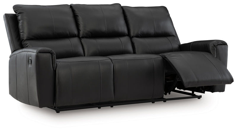 Glossmore - Reclining Sofa - Black - R&R Furniture Gallery (Fountain Valley, CA)