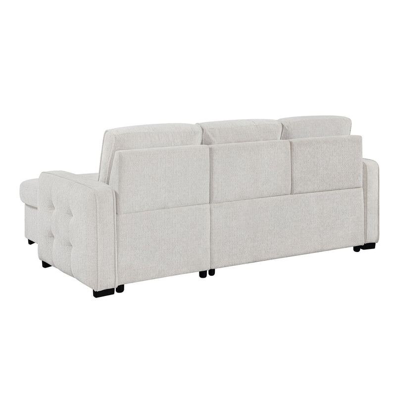 Gustavo - Sofa, Pull Out Bed, Storage Chaise, USB And Cup Holders - Beige - R&R Furniture Gallery (Fountain Valley, CA)