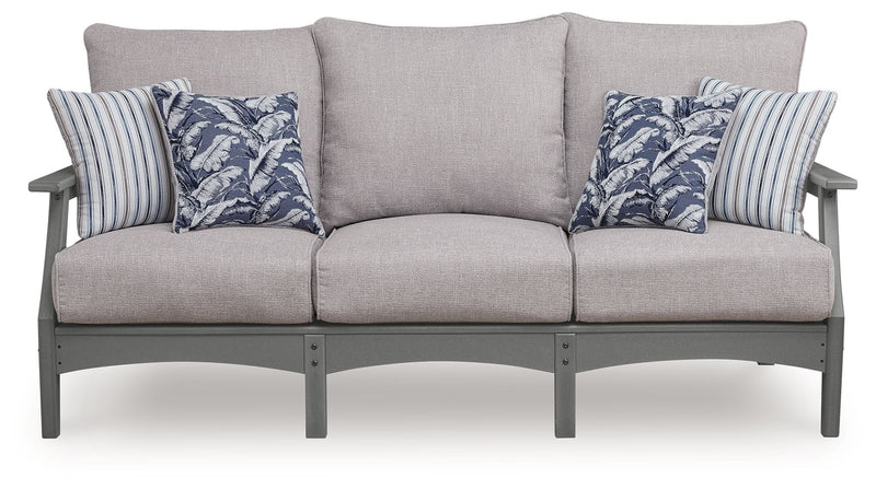 Cove Beach - Sofa With Cushion - Gray - R&R Furniture Gallery (Fountain Valley, CA)