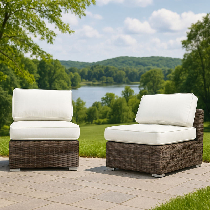 Armless Patio Chair With Cushions - R&R Furniture Gallery (Fountain Valley, CA)