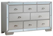Contemporary storage dresser by Glory Furniture with multiple drawers and sleek design for modern bedroom organization.