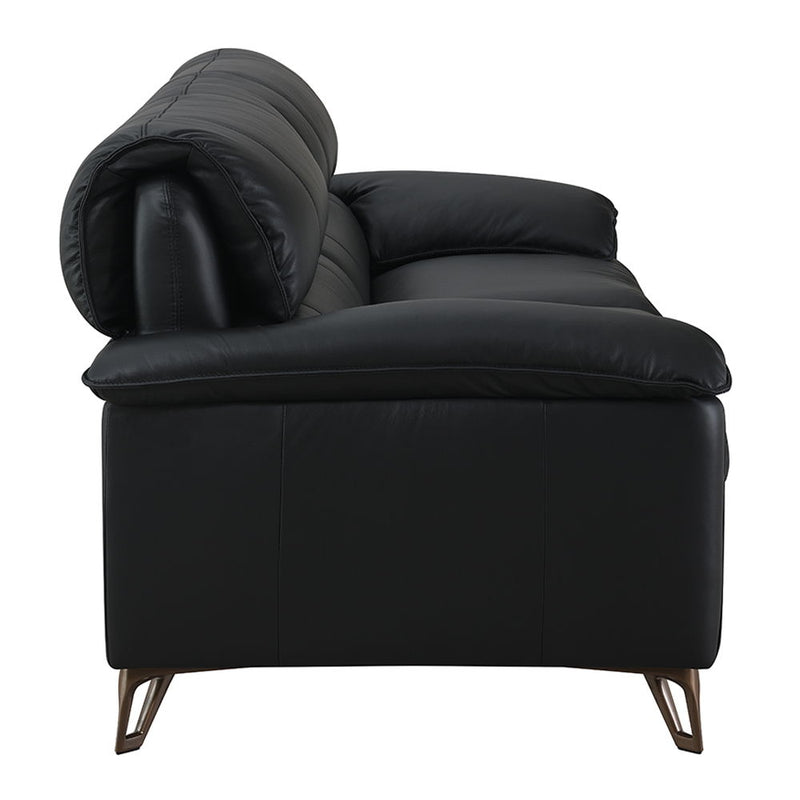 Eilene - Sofa - Black Top Grain Leather - R&R Furniture Gallery (Fountain Valley, CA)