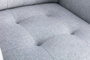 Victoria - Fabric Loveseat With Metal Legs, Side Pockets, And Pillows - R&R Furniture Gallery (Fountain Valley, CA)