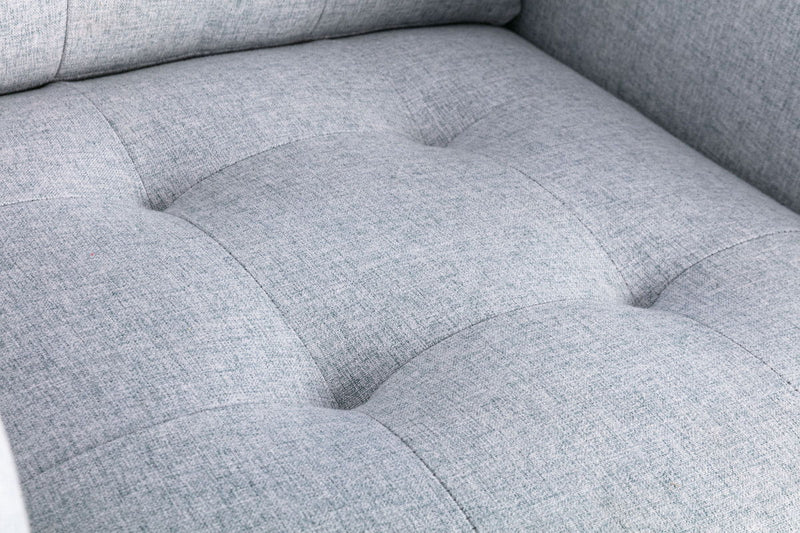 Victoria - Fabric Loveseat With Metal Legs, Side Pockets, And Pillows - R&R Furniture Gallery (Fountain Valley, CA)