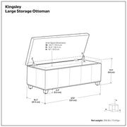 Kingsley - Upholstered Large Storage Ottoman - R&R Furniture Gallery (Fountain Valley, CA)