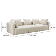 Hangover - Linen Fabric Sofa - Cream - R&R Furniture Gallery (Fountain Valley, CA)