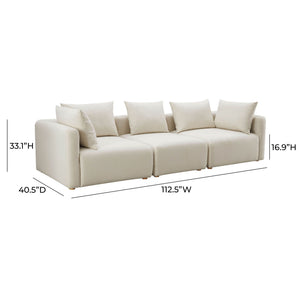 Hangover - Linen Fabric Sofa - Cream - R&R Furniture Gallery (Fountain Valley, CA)