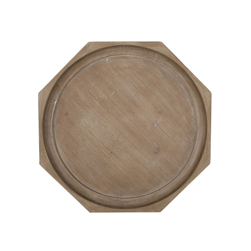 Noble House French Country accent table with natural wood top and white spider leg design, showcasing a charming vintage style.