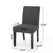 Contemporary Noble House dining chair with upholstered seat and tapered wood legs, part of a stylish chair set.