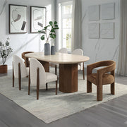 Leonardo - Arm Chair (Set of 2) - Brown Linen - R&R Furniture Gallery (Fountain Valley, CA)