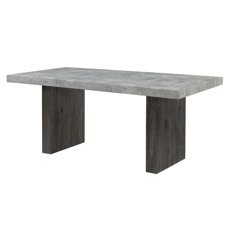Gray Susan dining table by Global Furniture USA with sleek wooden surface and sturdy modern design for dining room decor.