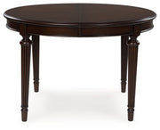 Lavinton - 8 Pc. - Dining Room Extension Table, 6 Side Chairs, Server - Brown - R&R Furniture Gallery (Fountain Valley, CA)