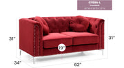 Glory Furniture stylish sloped arm loveseat in neutral fabric, featuring a modern design and plush cushions for comfortable seating.