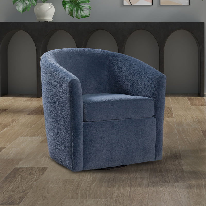 Oaklynn - Barrel Style Swivel Accent Chair - R&R Furniture Gallery (Fountain Valley, CA)