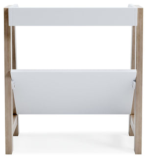 Blariden - Small Bookcase - White / Tan - R&R Furniture Gallery (Fountain Valley, CA)