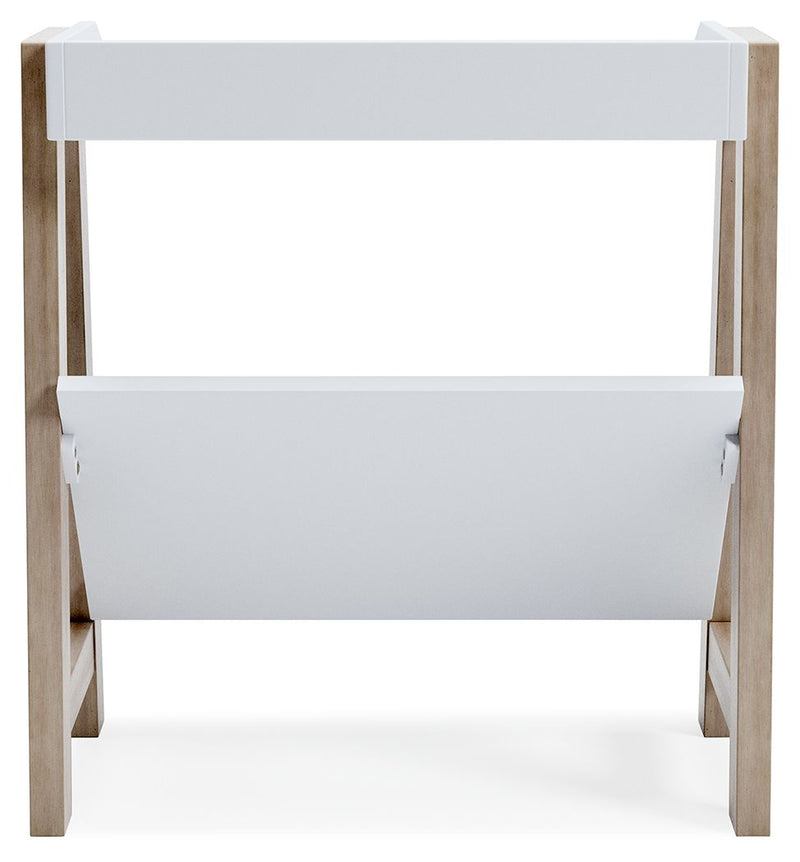 Blariden - Small Bookcase - White / Tan - R&R Furniture Gallery (Fountain Valley, CA)
