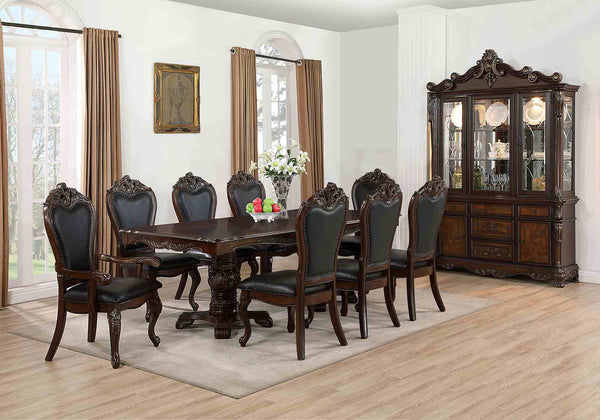 9 Pc. Dining Table Set (2AC+6SC) - FM3261CH-T-9PC