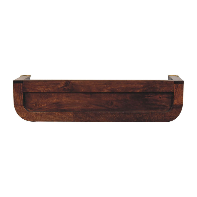 Indira - Floating Console Table - Walnut - R&R Furniture Gallery (Fountain Valley, CA)