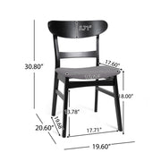 Noble House modern dining side chair with upholstered seat and wood frame, showcasing stylish and comfortable seating.
