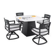 Outdoor Patio Dining Set, Squircle Dining Table, Dining Chairs With Sunbrella Cushions - R&R Furniture Gallery (Fountain Valley, CA)