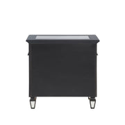 Varian II - Nightstand - Mirrored, Black & Sliver - R&R Furniture Gallery (Fountain Valley, CA)