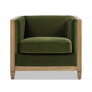 Georgia - Cane Tuxedo Armchair - Olive Green - R&R Furniture Gallery (Fountain Valley, CA)