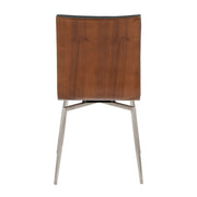 Lumi Source Mason contemporary dining chair set with two swivel chairs featuring modern design and sleek wood finish.