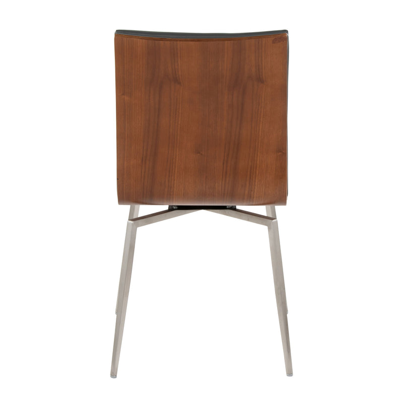 Lumi Source Mason contemporary dining chair set with two swivel chairs featuring modern design and sleek wood finish.
